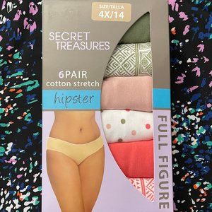 Women's Seamless Hipster Panties, 6PK; 4XL (14)